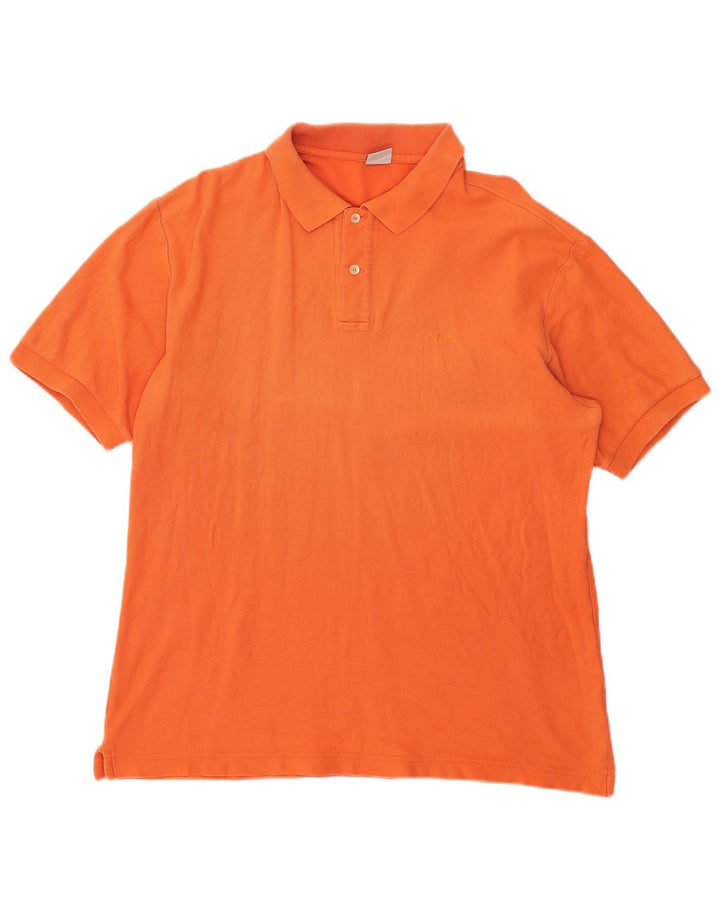 Polo da uomo Fila in cotone arancione medio
