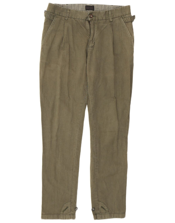 Pantaloni chino slim da donna Diesel W27 L29 cotone verde