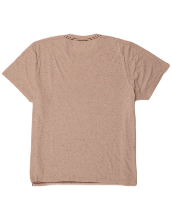 T-shirt grafica da uomo Weird Fish Top 3XL Cotone chiazzato beige
