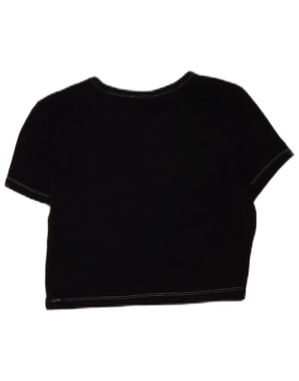 T-shirt corta da donna Zara UK 14 grande blu navy