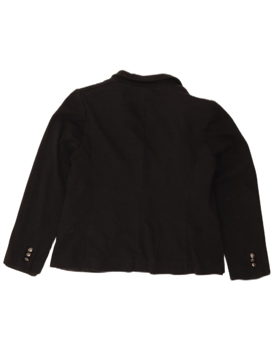 MARKS & SPENCER Giacca blazer da donna a 1 bottone UK 16 grande cotone nero