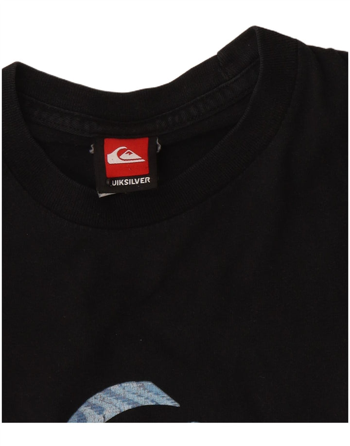 T-shirt grafica da uomo Quiksilver Top piccola nera