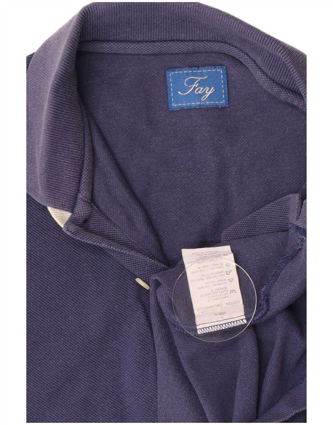 Polo Fay Uomo Piccola in cotone Blu Navy