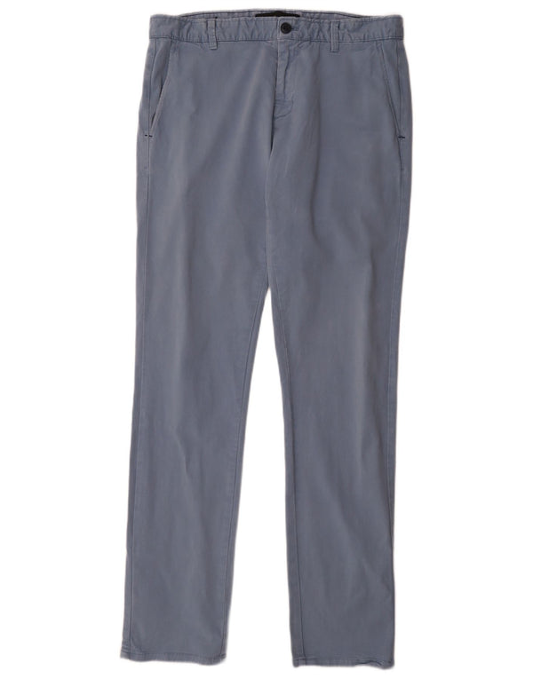 Pantaloni chino slim da uomo Zara EU 44 Large W34 L33 Blu
