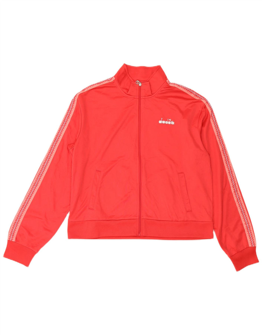 Giacca da tuta grafica da donna Diadora UK 18 XL poliestere rosso