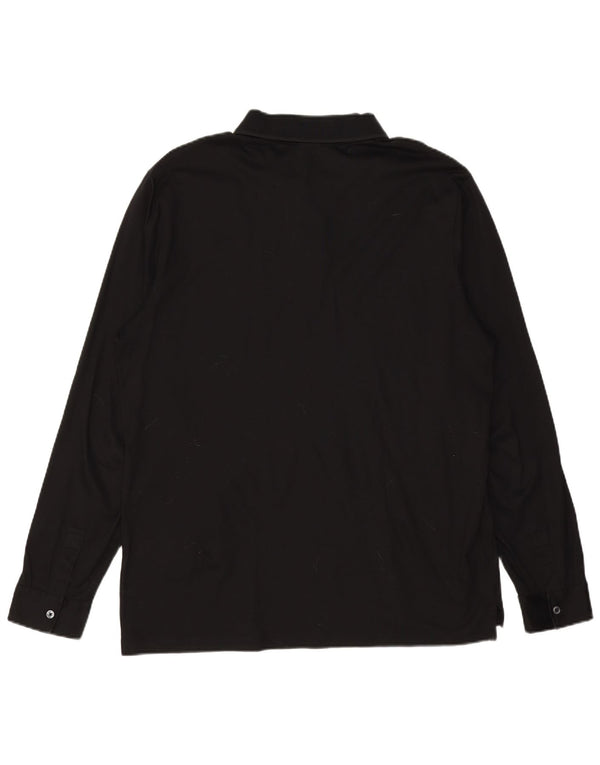 Polo HUGO BOSS da uomo slim fit a maniche lunghe 2XL cotone nero