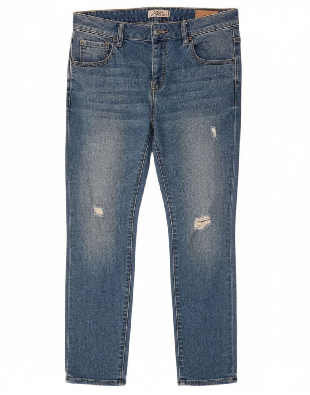 Jeans slim da donna Riley Distressed Superdry W28 L26 cotone blu