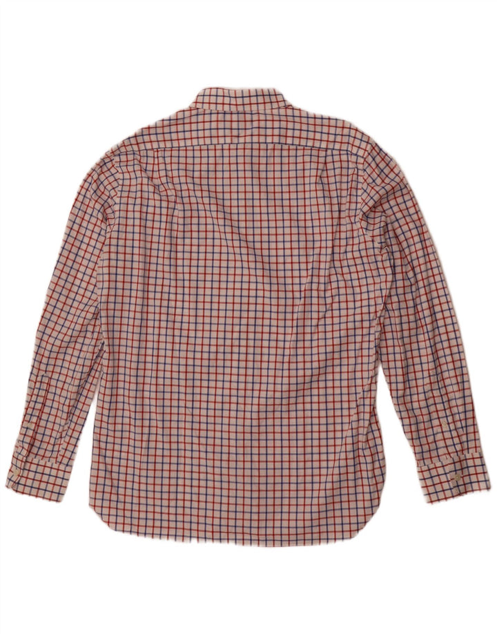 Camicia Thompson da uomo J. Crew taglia 16 16 1/2 grande quadretto bianco