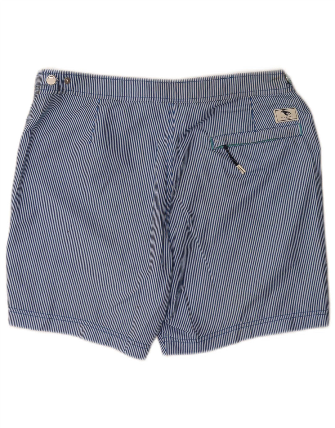 Pantaloncini da bagno da uomo Ted Baker, poliestere gessato blu medio