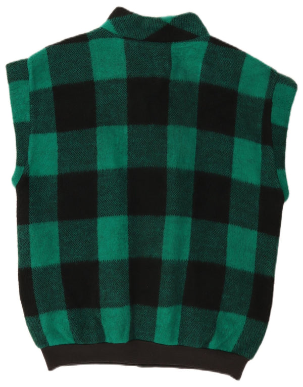 Gilet da uomo vintage UK 40 grande a quadretti verdi