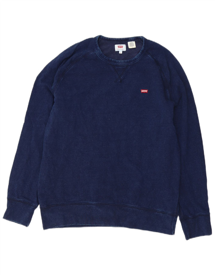 Levi's Felpa da uomo in cotone medio blu navy