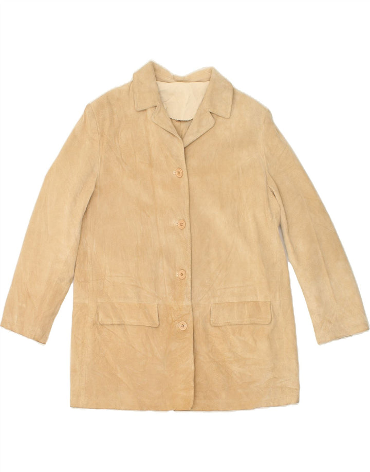 CONBIPEL Womens Leather Jacket IT 42 Medium Beige Leather Vintage Conbipel and Second-Hand Conbipel from Messina Hembry 