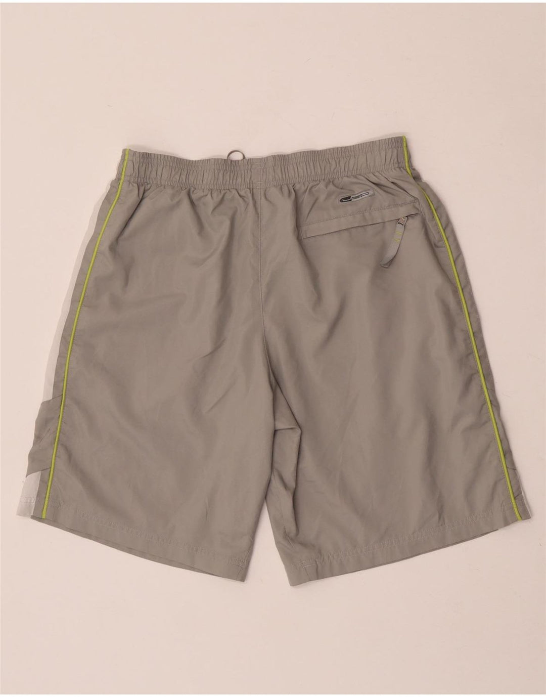Pantaloncini sportivi da uomo Puma in poliestere color block grigio medio