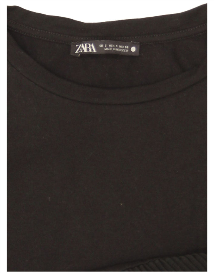 T-shirt Zara da donna Top UK 10 piccola nera