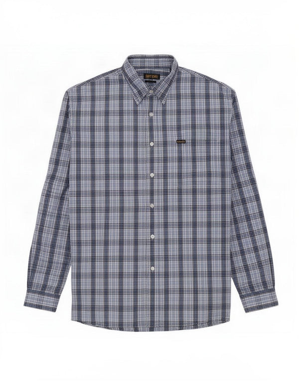 Camicia da uomo Wrangler XL in cotone a quadri blu