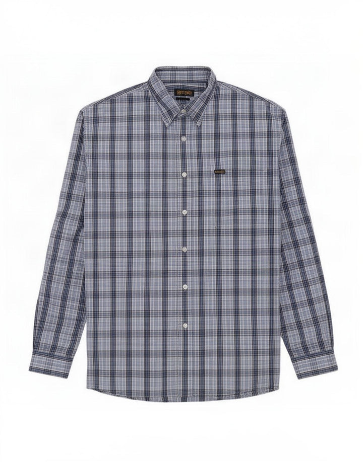 Camicia da uomo Wrangler XL in cotone a quadri blu