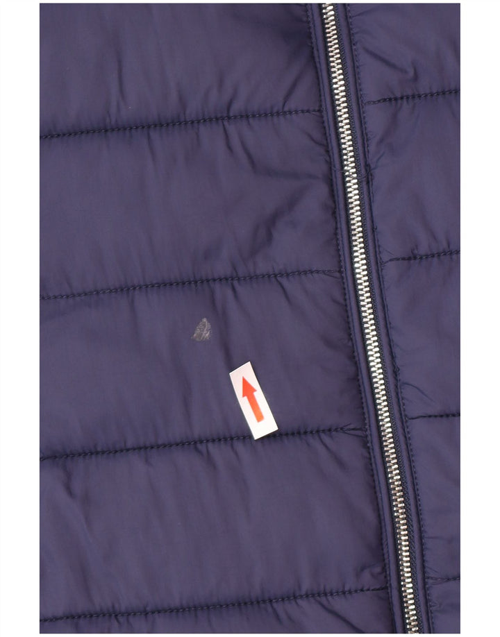 Cappotto imbottito con cappuccio da donna Tommy Hilfiger UK 10 Small Blu Navy in poliammide
