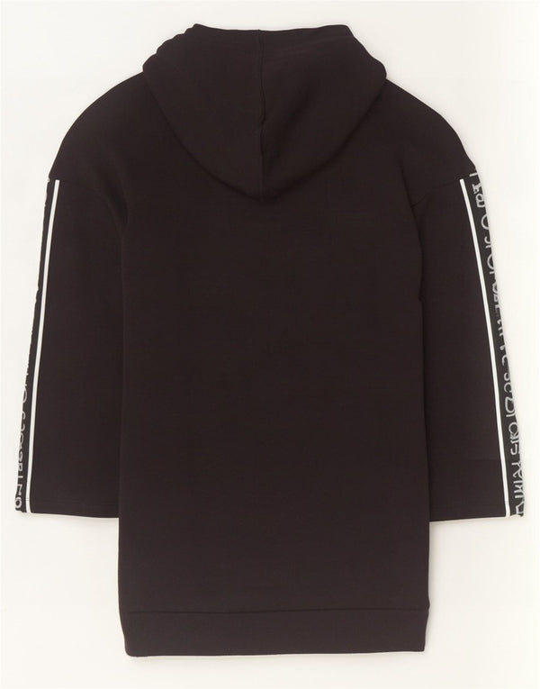 Felpa con cappuccio e zip oversize con grafica da donna Liu Jo UK 6 XS nera in poliammide
