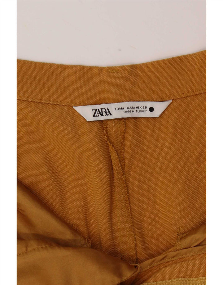 Pantaloni Capri con pegging da donna Zara medi W28 L23 Lyocell giallo