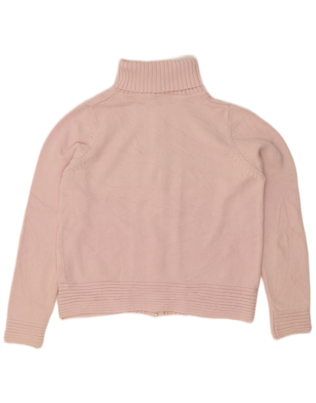 Maglione cardigan a collo alto da donna Marks & Spencer UK 14 Cotone rosa medio