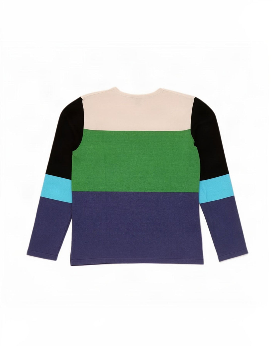 Fay Top da donna a maniche lunghe UK 14 Large in viscosa colorblock multicolore