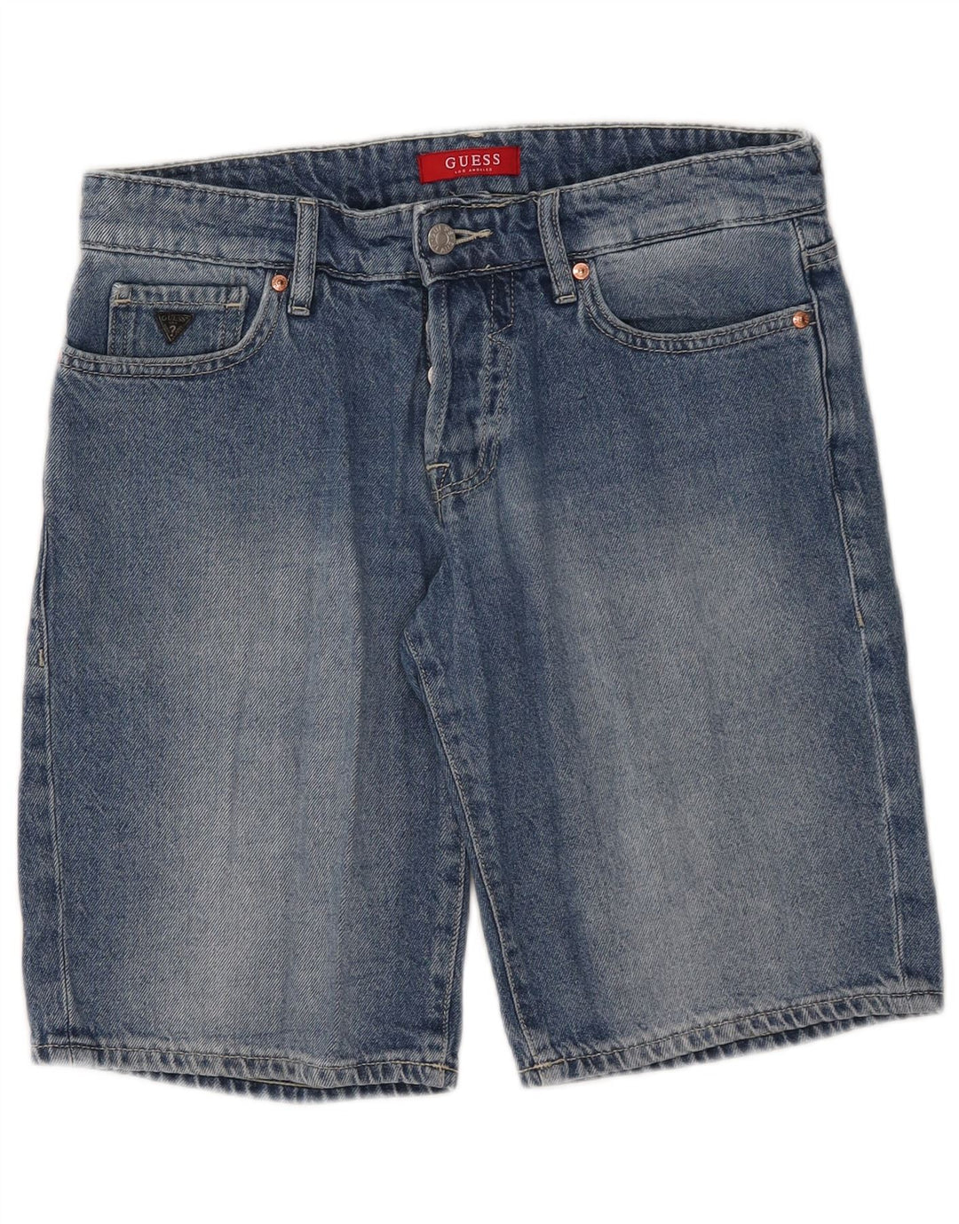 Pantaloncini di jeans da donna Guess W30 in cotone blu medio