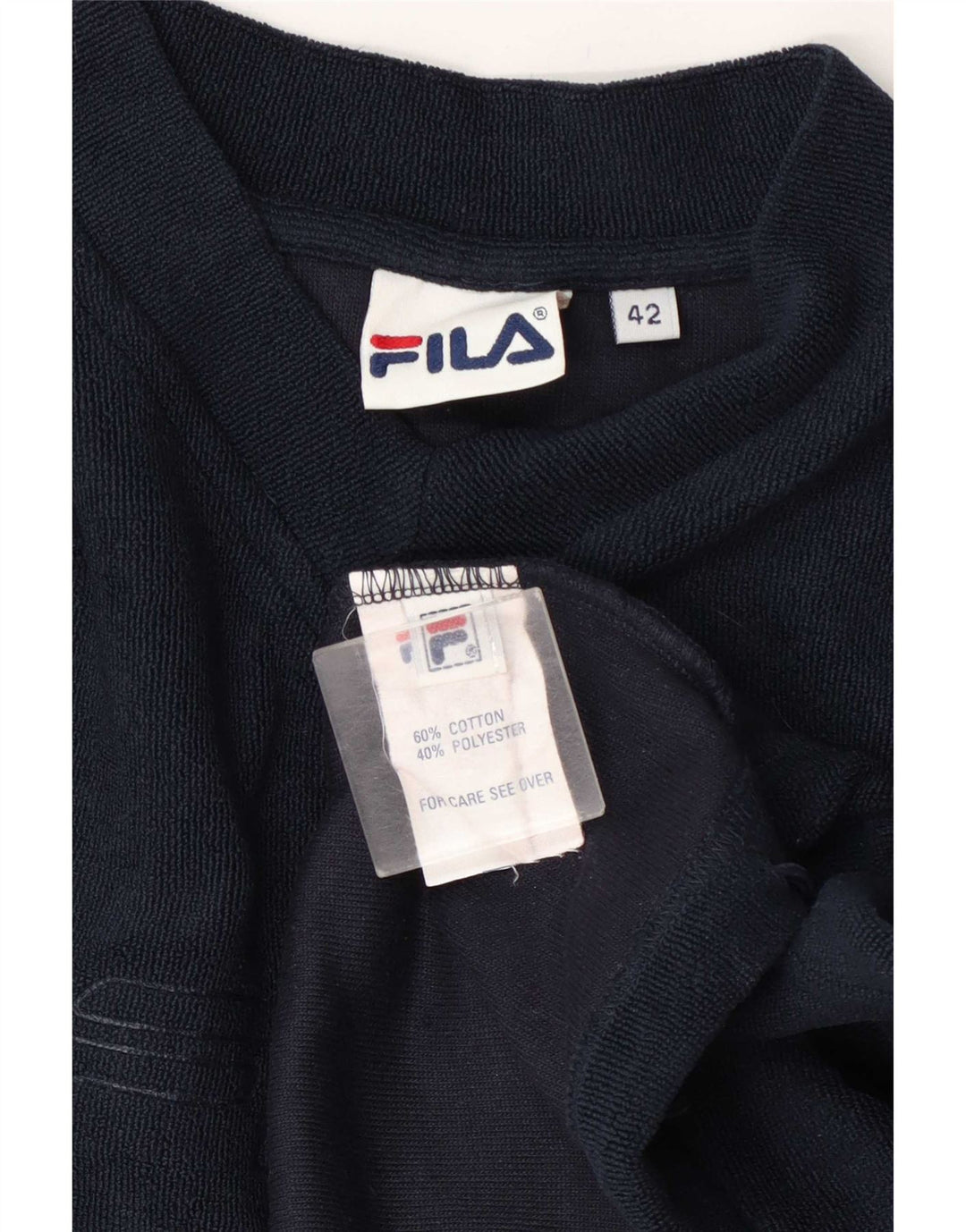 Felpa grafica da donna Fila IT 42 cotone medio blu navy