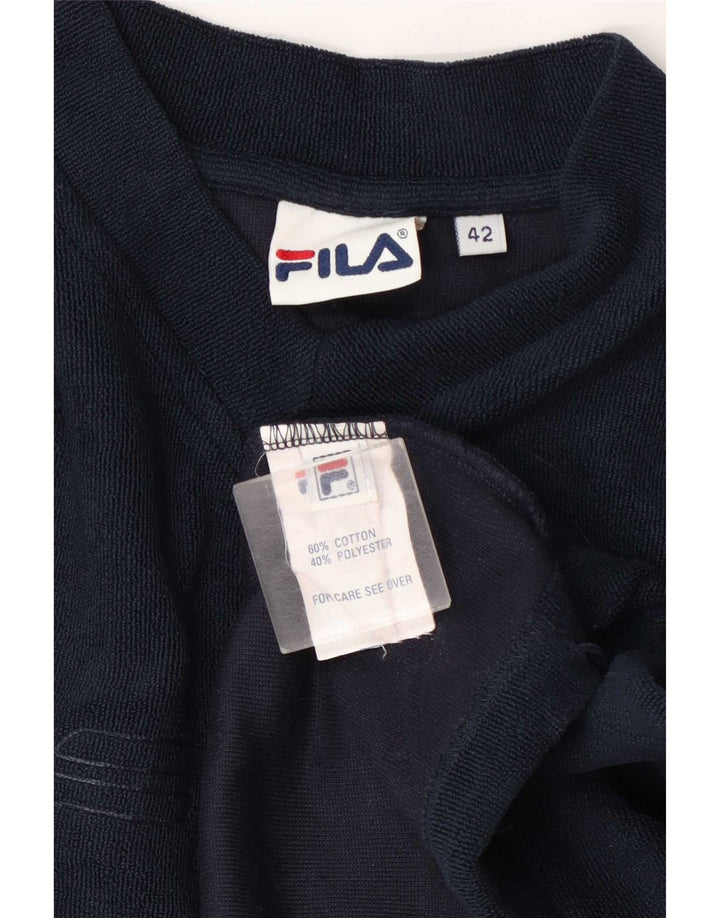 Felpa grafica da donna Fila IT 42 cotone medio blu navy