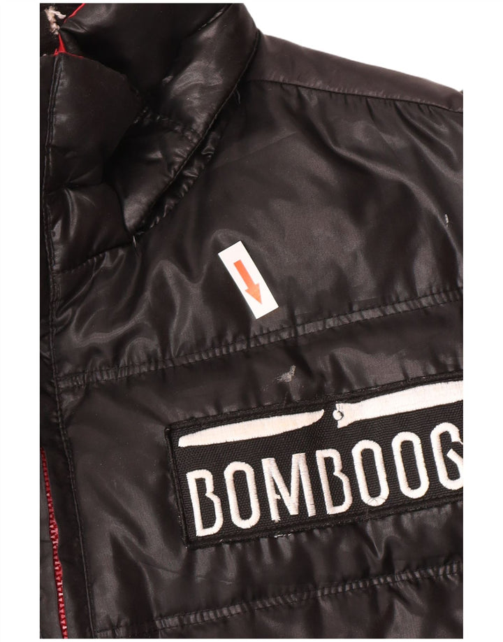 Bomboogie Giacca imbottita grafica da uomo con grafica UK 42 XL Poliestere nero