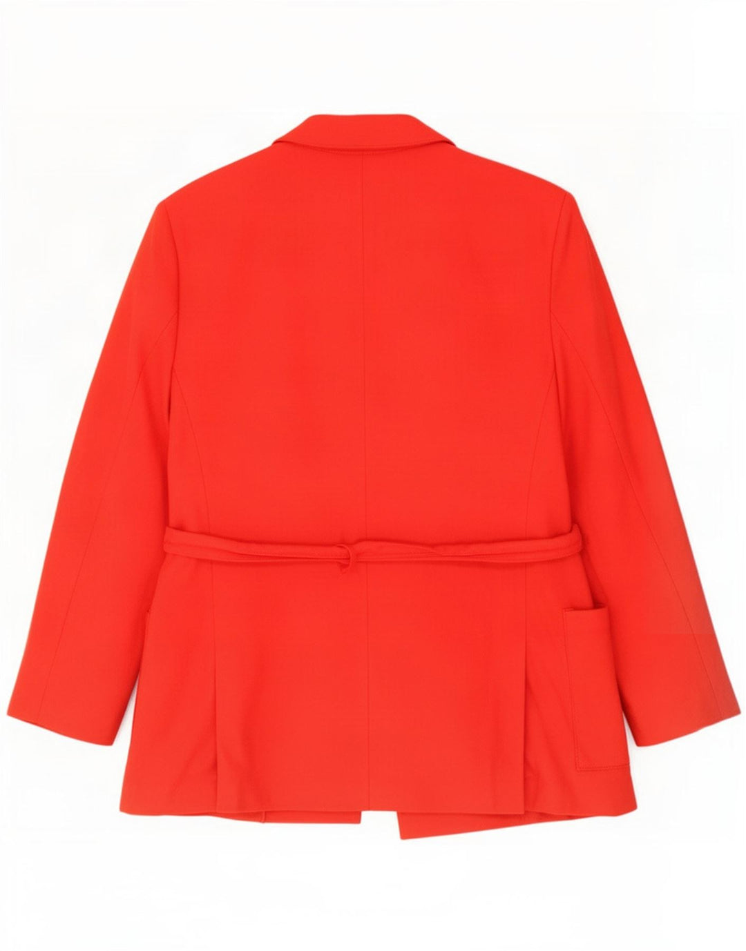Giacca blazer da donna vintage UK 14 lana vergine rossa media