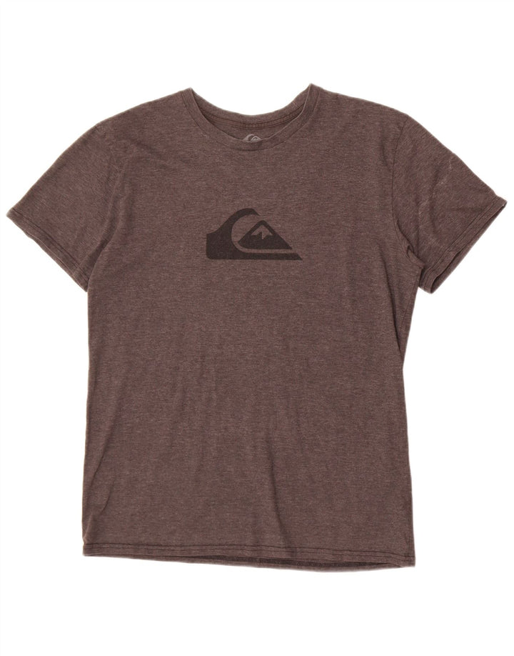 T-shirt grafica da uomo Quiksilver Modern Fit in cotone grigio medio