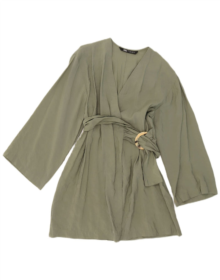 Abito a portafoglio da donna Zara UK 10 piccolo in modal kaki
