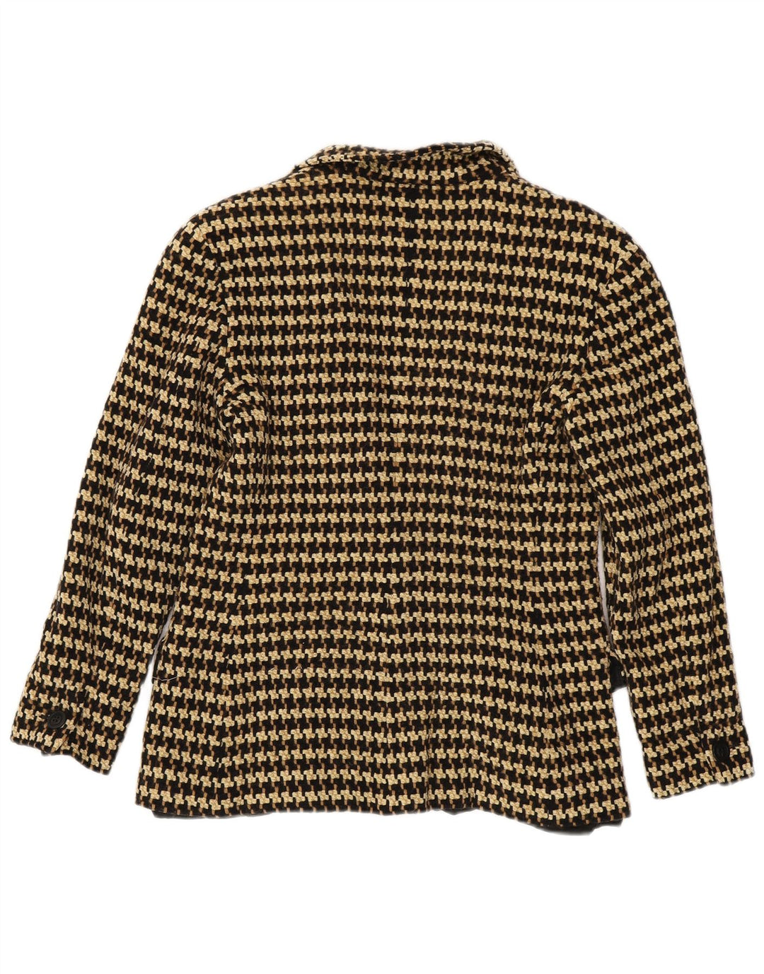Giacca blazer da donna a 1 bottone Marella UK 14 grande pied de poule marrone