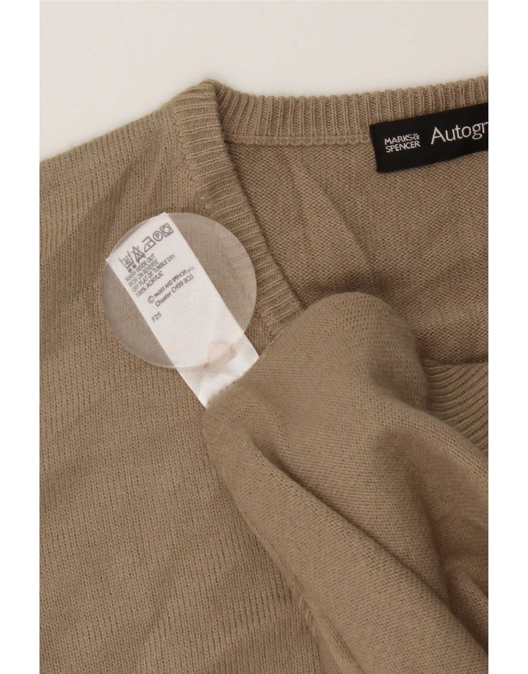 Canottiera da uomo Marks & Spencer grande in acrilico beige