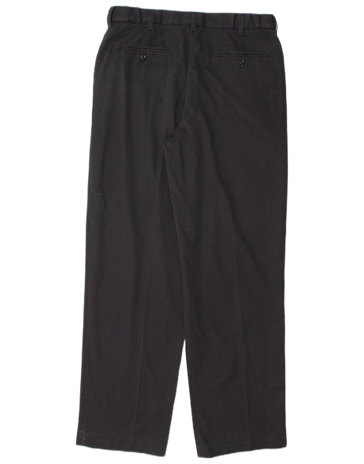 Pantaloni chino dritti da uomo IZOD W34 L34 cotone blu navy