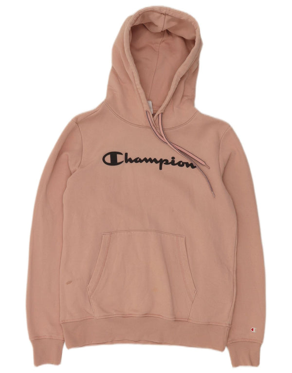 Maglione con cappuccio grafico da donna CHAMPION UK 16 grande cotone rosa