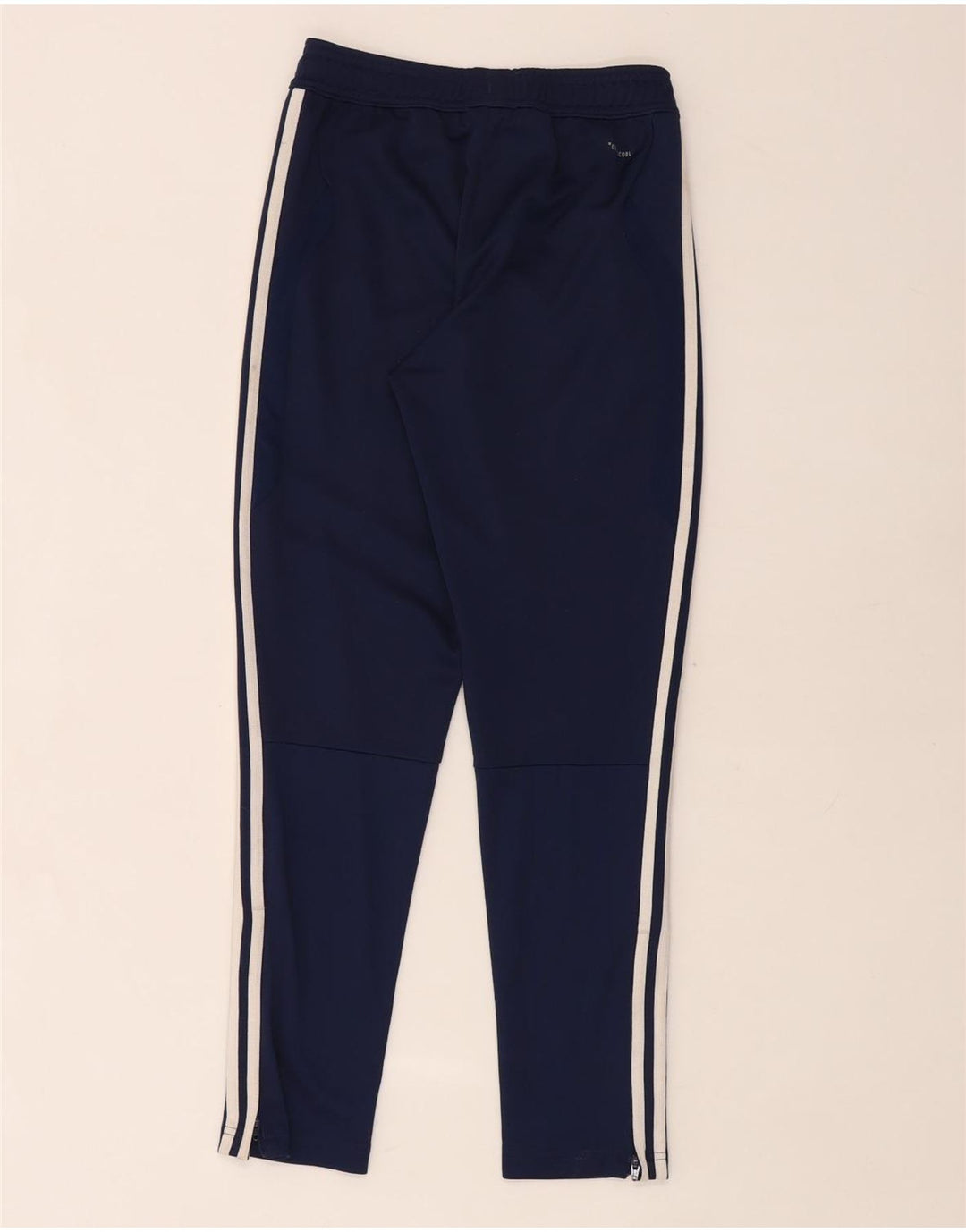 Pantaloni della tuta da ragazzo Adidas 11-12 anni in poliestere blu navy