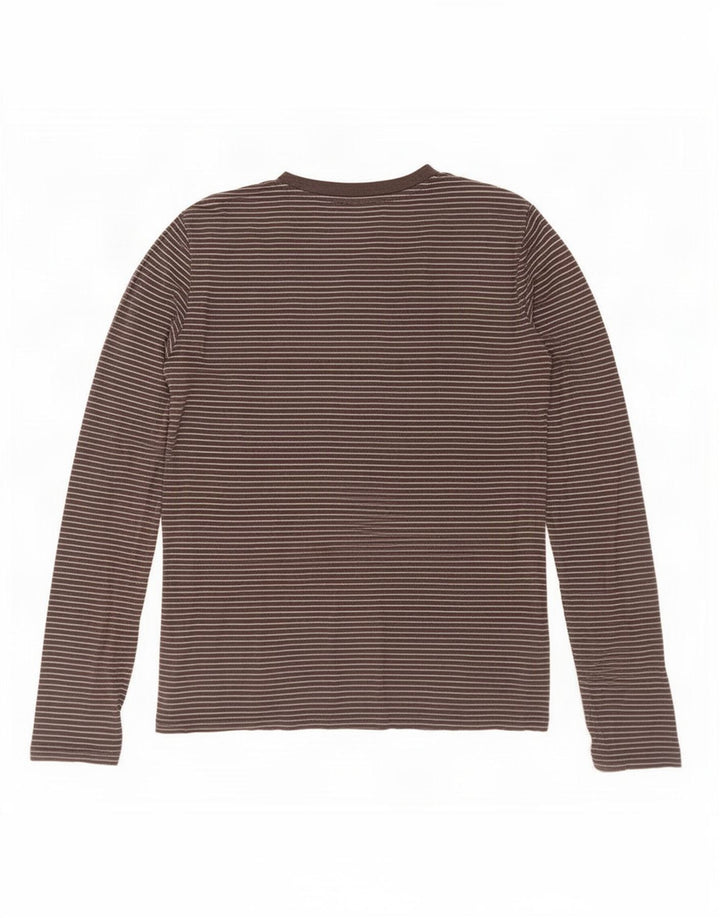 Levi's Top da donna a maniche lunghe UK 12 cotone a righe nere medie