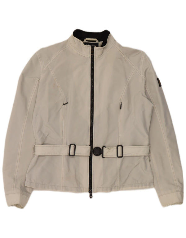 Giacca antipioggia da donna Refrigiwear UK 14 Large bianca in poliammide