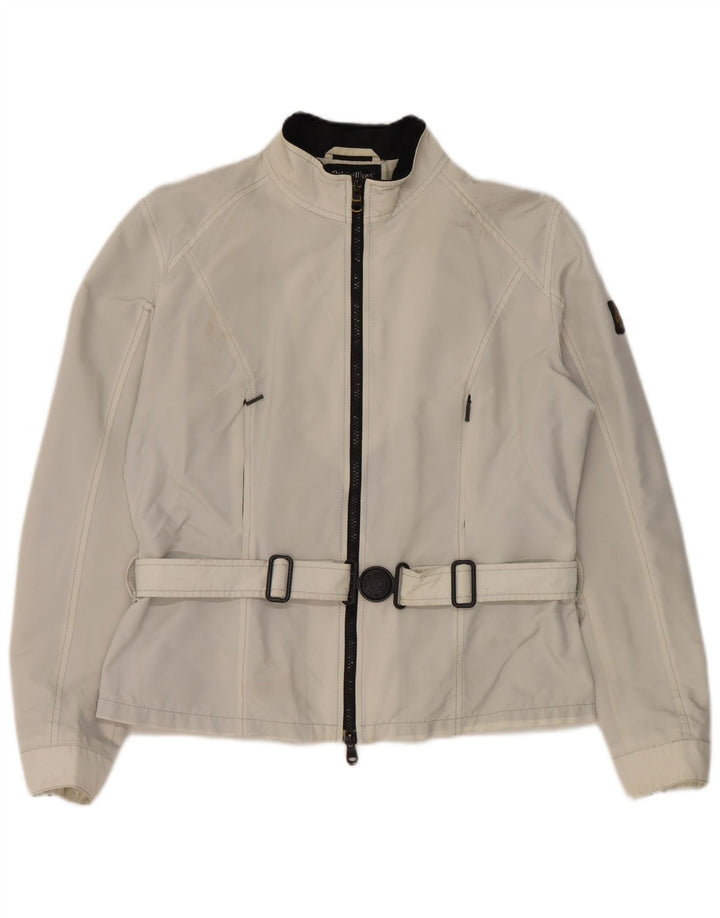 Giacca antipioggia da donna Refrigiwear UK 14 Large bianca in poliammide