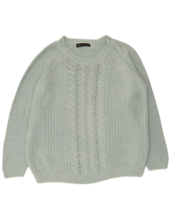 Maglione maglione con scollo a barca da donna Marks & Spencer UK 14 grande cotone verde