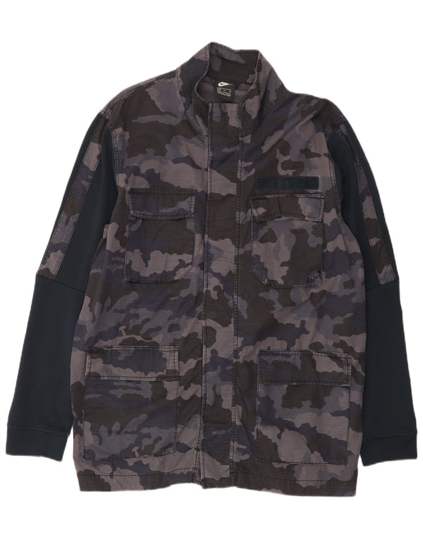 Giacca Nike Graphic Utility da uomo UK 42 XL Navy Blue Camouflage Cotton