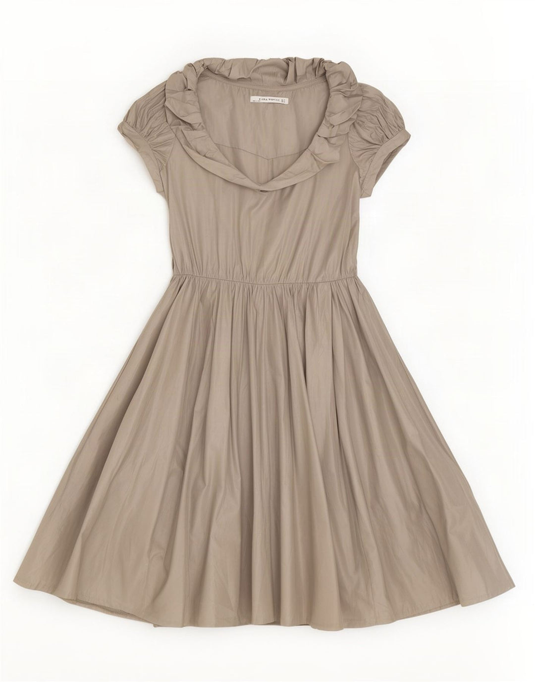 Abito a trapezio da donna Zara UK 12 Poliestere grigio medio