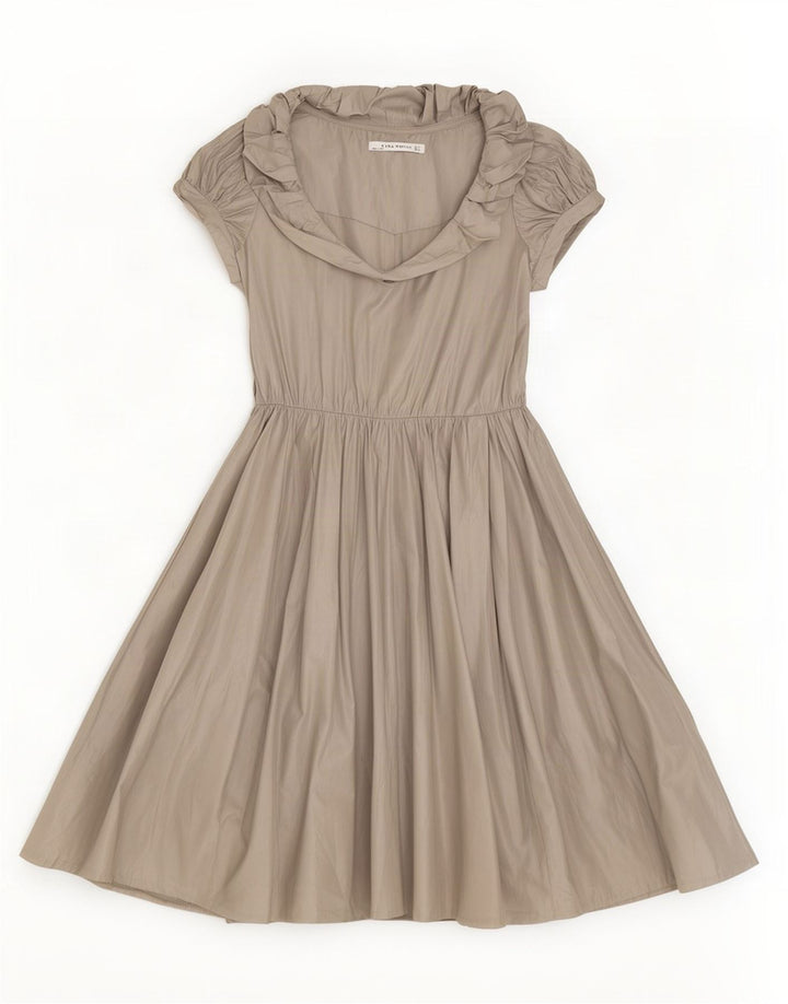 Abito a trapezio da donna Zara UK 12 Poliestere grigio medio