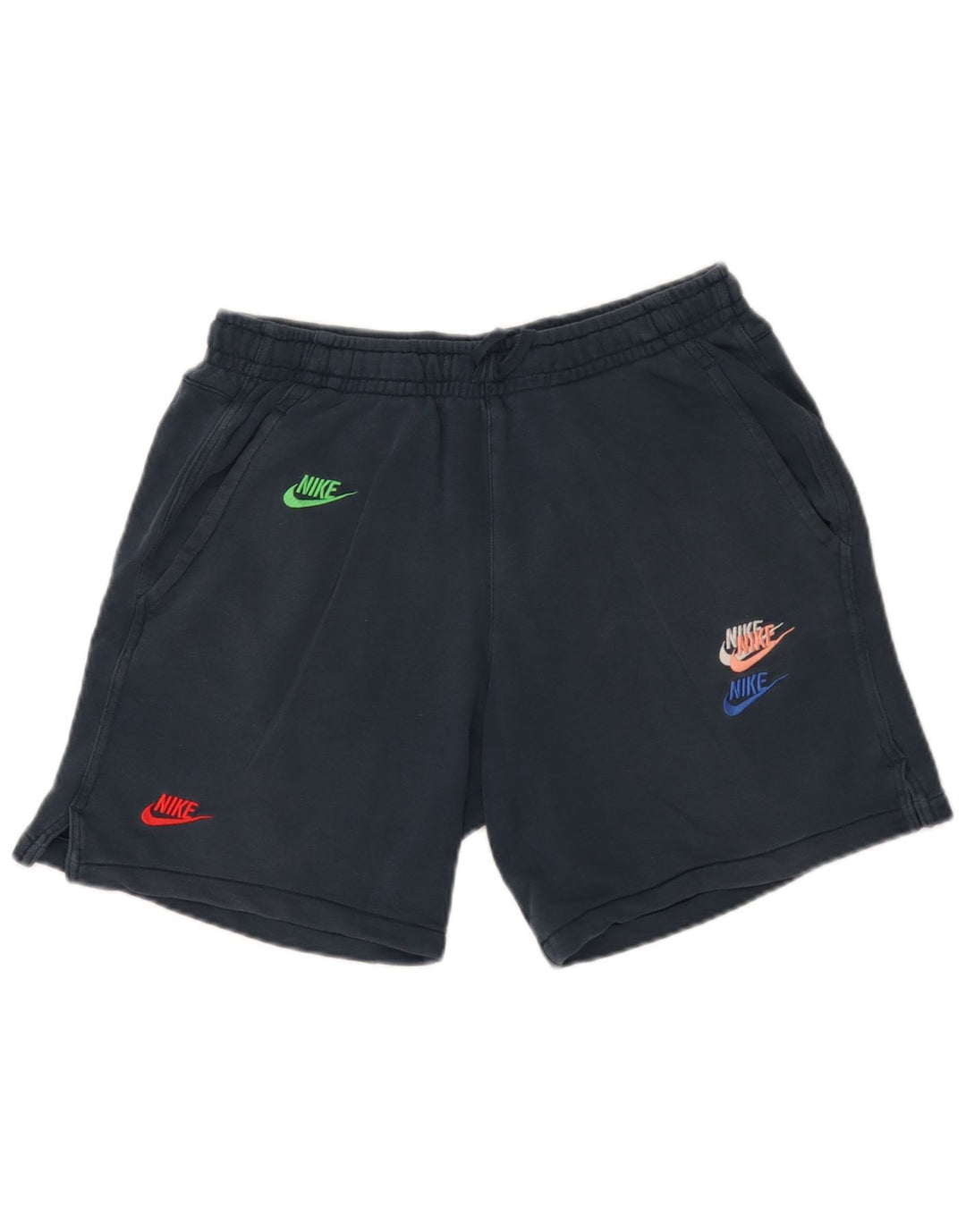 Pantaloncini sportivi Nike da uomo con grafica media, cotone blu navy