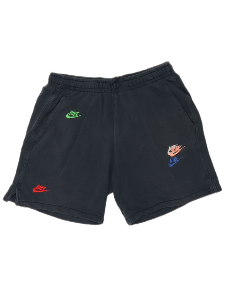 Pantaloncini sportivi Nike da uomo con grafica media, cotone blu navy