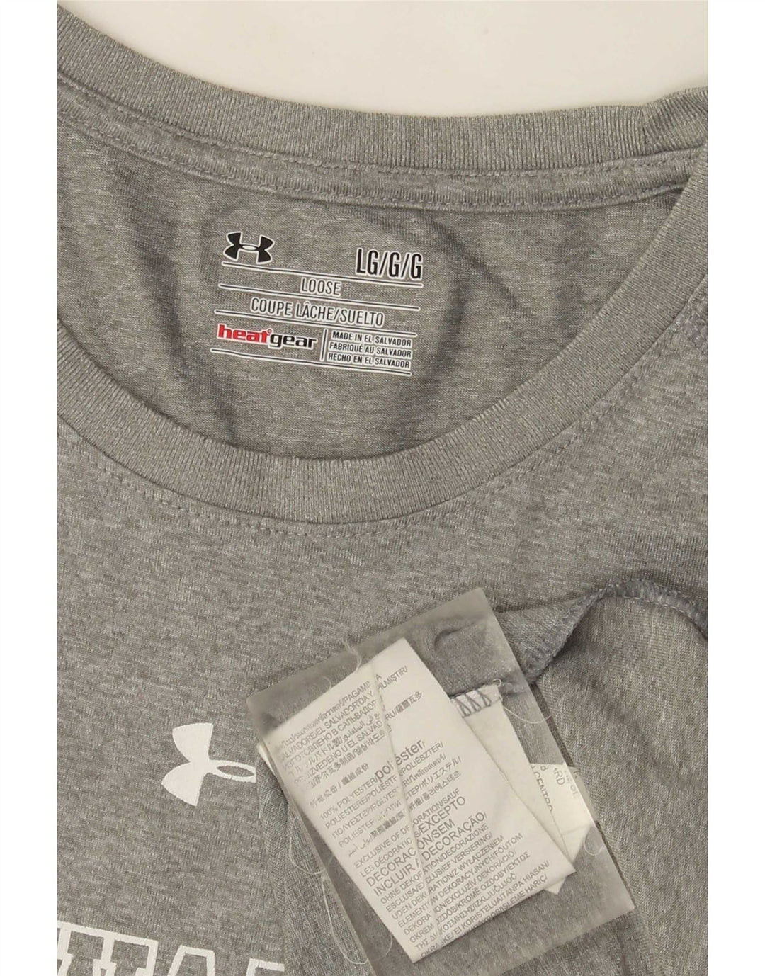 Maglietta grafica Under Armour da uomo Milwaukee, grande, in poliestere grigio
