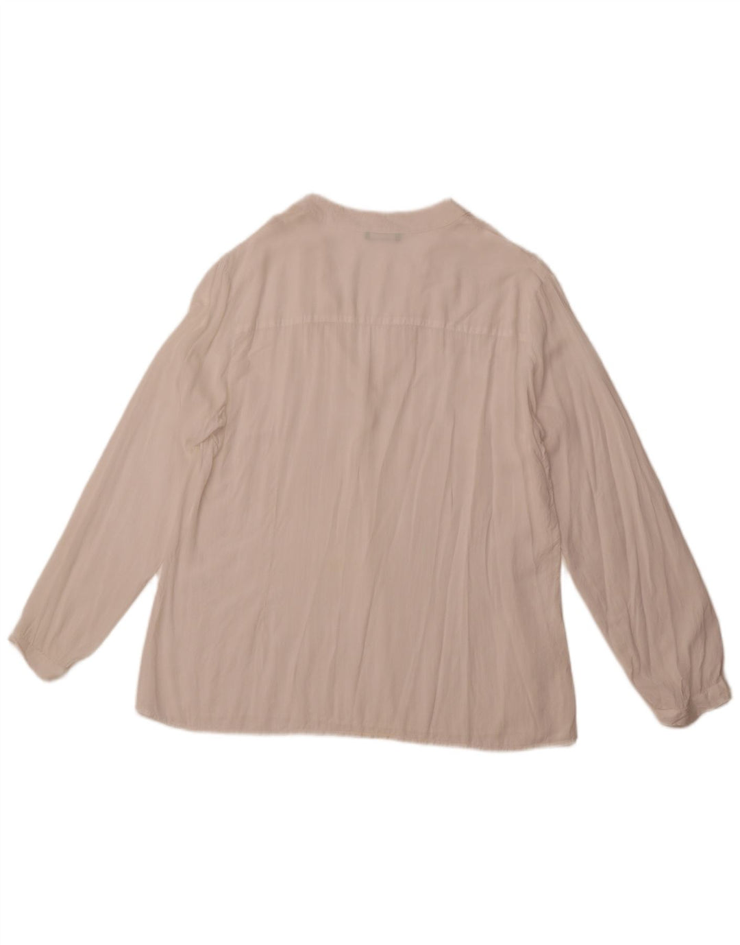 BENETTON Camicetta a maniche lunghe da donna UK 18 XL Bianca