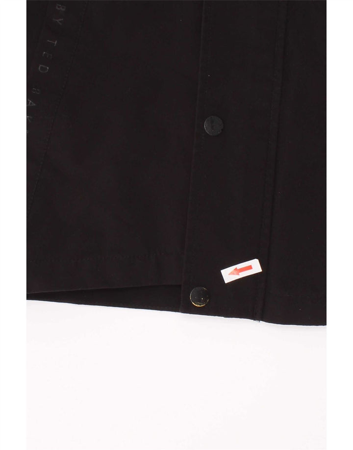 Giacca antipioggia con cappuccio grafica da ragazzo Ted Baker 4-5 anni in poliestere nero