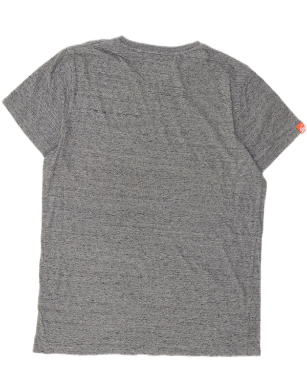 T-shirt da uomo SUPERDRY Top 2XL cotone chiazzato grigio